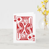 Koning van de diamanten Halloween kostuum Kaart (Gele Bloem)