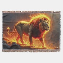 Koning van de dieren Leeuw majestueuze helse dier Deken