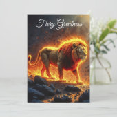 Koning van de dieren Leeuw majestueuze helse dier Kaart (Staand voorkant)