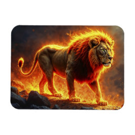 Koning van de dieren Leeuw majestueuze helse dier Magneet
