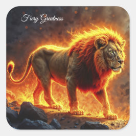 Koning van de dieren Leeuw majestueuze helse dier Vierkante Sticker