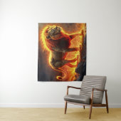 Koning van de dieren Leeuw majestueuze helse dier Wandkleed (In situ)