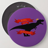 Koning van de Dinosauriërs Ronde Button 6,0 Cm (Voorkant /achterkant)