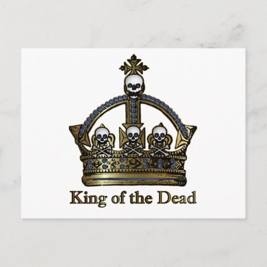 Koning van de dode schedel briefkaart (Voorkant)