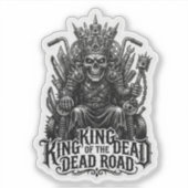Koning van de Dodenweg Schedelsticker | Donkere Bi Sticker (Voorkant)