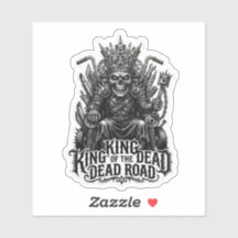 Koning van de Dodenweg Schedelsticker | Donkere Bi