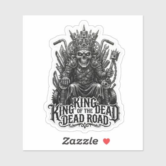 Koning van de Dodenweg Schedelsticker | Donkere Bi Sticker (Vel)