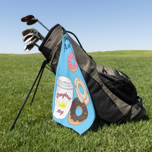 Koning van de donuts golfhanddoek (Groen)