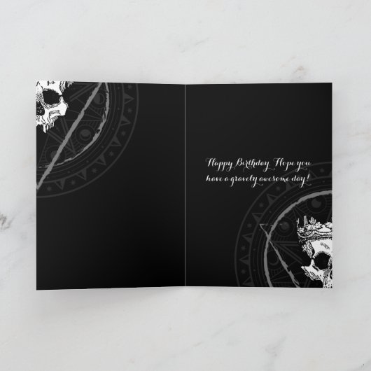 Koning van de dood: Donkere Gothic Royal Sigil Kaart (Binnen)