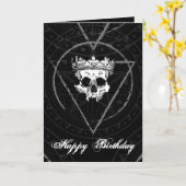 Koning van de dood: Donkere Gothic Royal Sigil Kaart (Gele Bloem)