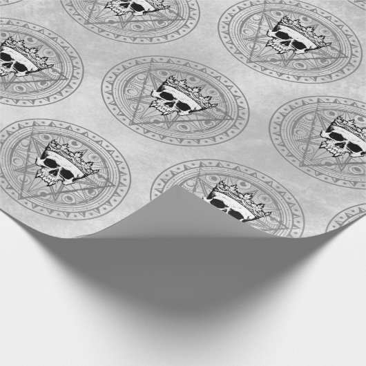 Koning van de dood: Donkere gotische koninklijke s Cadeaupapier (Hoek)