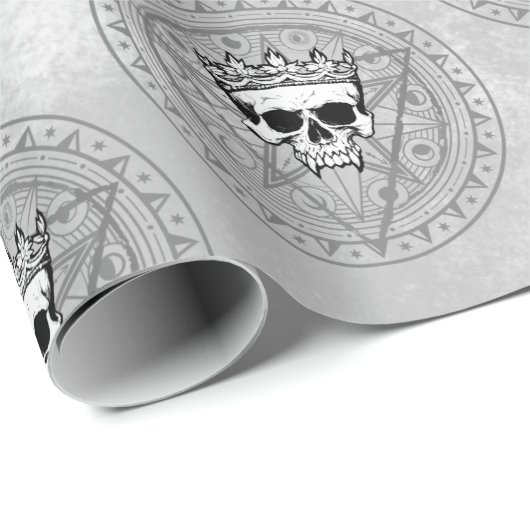 Koning van de dood: Donkere gotische koninklijke s Cadeaupapier (Rol Hoek)