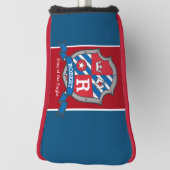 Koning van de Eagle-krest, naam rood blauw Golfheadcover (Draai 90)