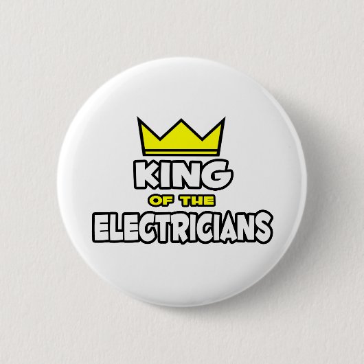 Koning van de elektriciens ronde button 5,7 cm (Voorkant)