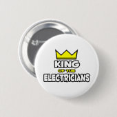 Koning van de elektriciens ronde button 5,7 cm (Voorkant /achterkant)