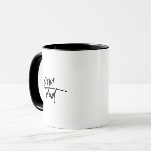 Koning van de Fluff: Fancy Script POM PAPA Mok (Voorkant links)