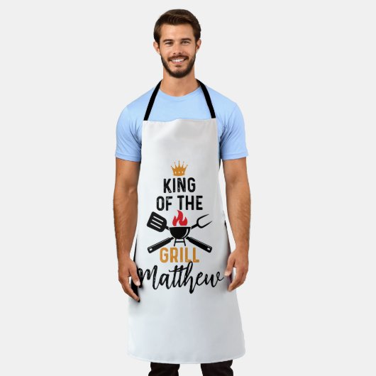 Koning van de gepersonaliseerde Mannen van de Gril Schort (Gedragen)