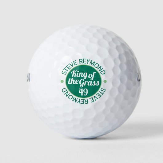 Koning van de Grass golfer's cadeau Golfballen (Voorkant)