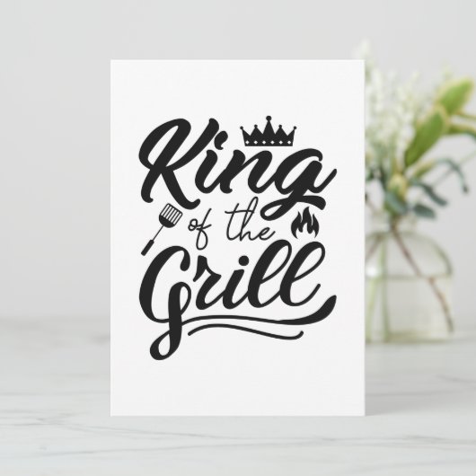 Koning van de Gril Bedankkaart (Staand voorkant)