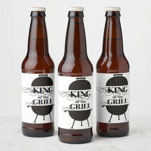 Koning van de Gril Bier Etiket (Flessen)