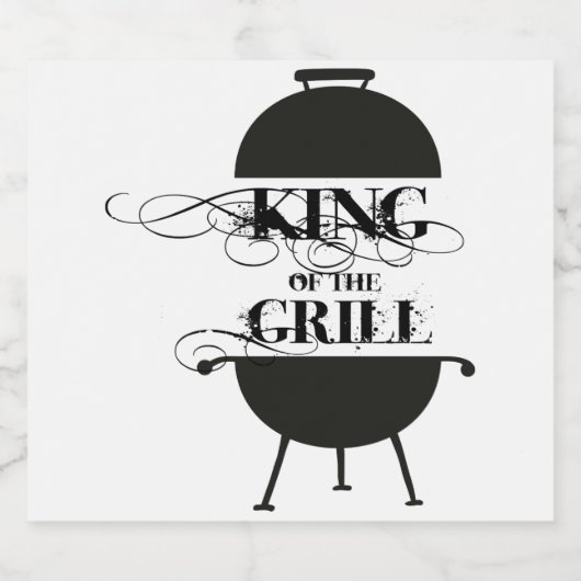 Koning van de Gril Bier Etiket (Enkel label)