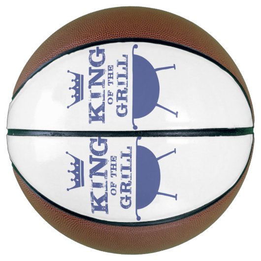Koning van de Gril, blauw Basketbal (Voorkant)