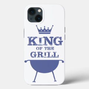 Koning van de Gril, blauw Case-Mate iPhone Case