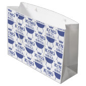 Koning van de Gril, blauw Groot Cadeauzakje (Achterkant Gekanteld)