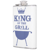Koning van de Gril, blauw Heupfles (Links)