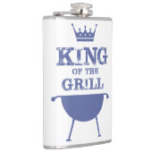Koning van de Gril, blauw Heupfles (Rechts)