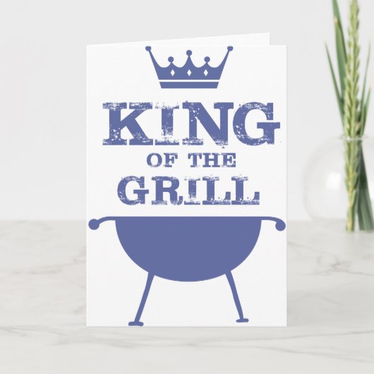 Koning van de Gril, blauw Kaart (Voorkant)
