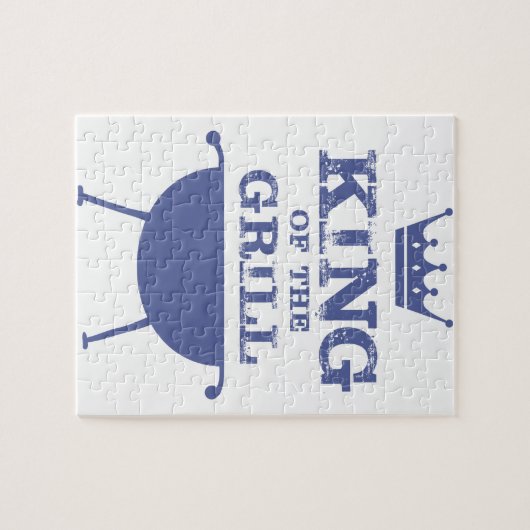 Koning van de Gril, blauw Legpuzzel (Horizontaal)