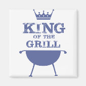 Koning van de Gril, blauw Magneet (Voorkant)