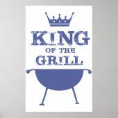 Koning van de Gril, blauw Poster (Voorkant)