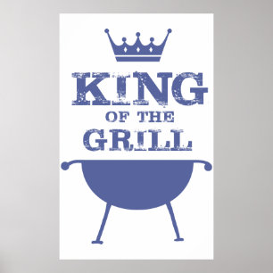 Koning van de Gril, blauw Poster