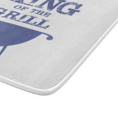 Koning van de Gril, blauw Snijplank (Hoek)