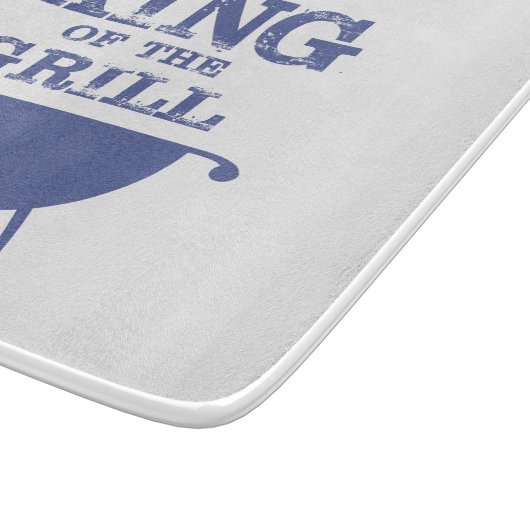 Koning van de Gril, blauw Snijplank (Hoek)