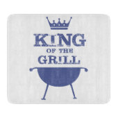 Koning van de Gril, blauw Snijplank (Voorkant)