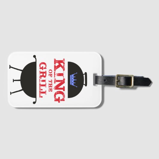 Koning van de Gril, Blauwe Kroonrood Bagagelabel (Voorkant (horizontaal))