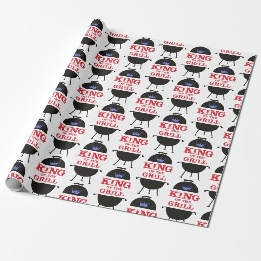 Koning van de Gril, Blauwe Kroonrood Cadeaupapier (Uitgerold)