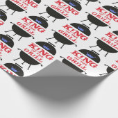 Koning van de Gril, Blauwe Kroonrood Cadeaupapier (Hoek)