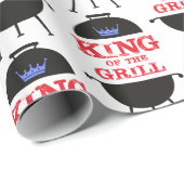 Koning van de Gril, Blauwe Kroonrood Cadeaupapier (Rol Hoek)