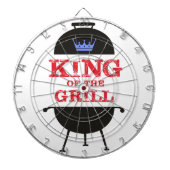 Koning van de Gril, Blauwe Kroonrood Dartbord (Voorkant)