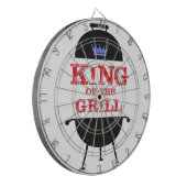 Koning van de Gril, Blauwe Kroonrood Dartbord (Voorkant Links)