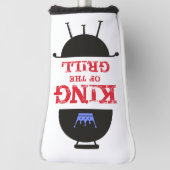 Koning van de Gril, Blauwe Kroonrood Golfheadcover (Draai 90)