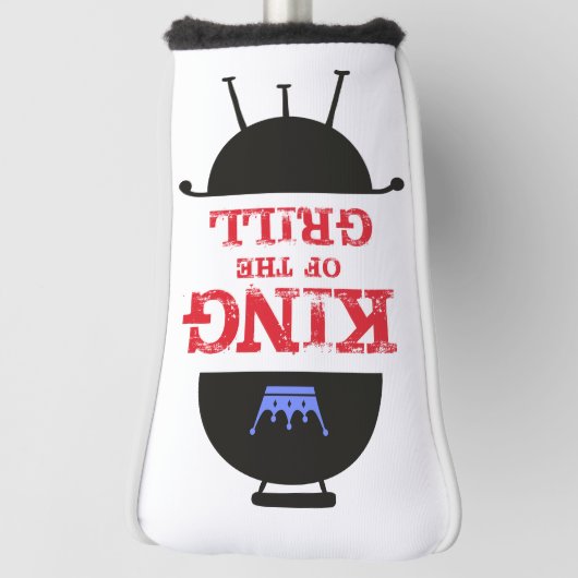 Koning van de Gril, Blauwe Kroonrood Golfheadcover (Draai 90)