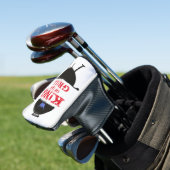 Koning van de Gril, Blauwe Kroonrood Golfheadcover (Insitu)