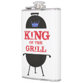 Koning van de Gril, Blauwe Kroonrood Heupfles (Links)