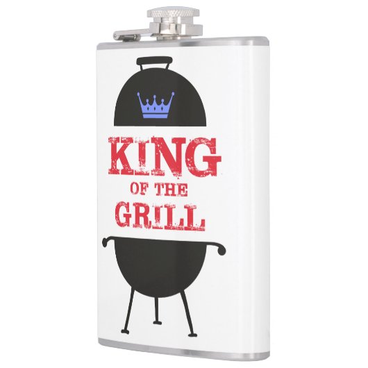 Koning van de Gril, Blauwe Kroonrood Heupfles (Links)