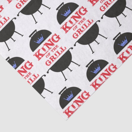 Koning van de Gril, Blauwe Kroonrood Tissuepapier (Detail)